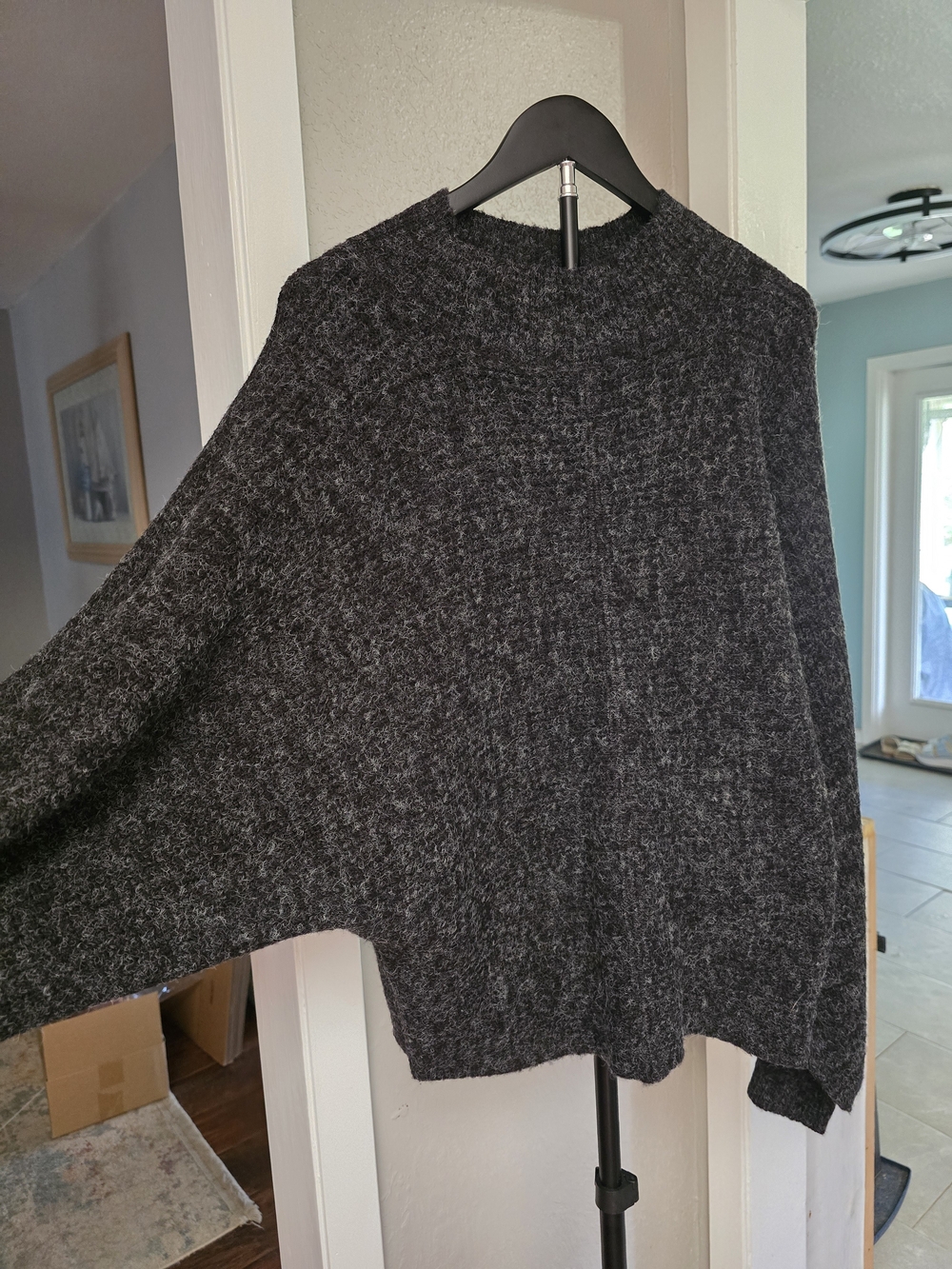 Double Zero Charcoal Crew Neck Knit Sweater